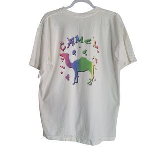 Vintage Camel Joe Single Stitch Tee Shirt Men's Size XL White Colorful Logo USA